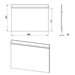 Miroir Adana -Komar || Wenko || Amadeus Soldes Magasin spiegel adana eiche sonoma dekor 87 cm 5162560
