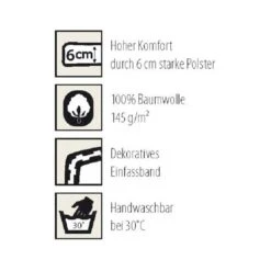 Coussin Amovible Basic Line -Komar || Wenko || Amadeus Soldes Magasin stuhlauflage basic line hochlehner weiss bordeaux gestreift 1351618