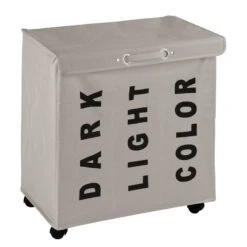 Wenko Sac à Linge Trivo -Komar || Wenko || Amadeus Soldes Magasin waeschesammler trivo kunstfaser hellgrau 4837188